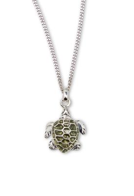 SATURNO Silver and Enamel TURTLE PENDENT