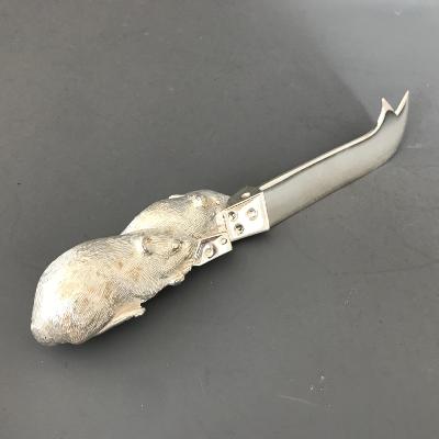 TIMOTHY LUKES Cast Silver MICE CHEESE KNIFE